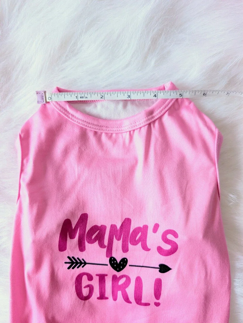 Cutebone Dog Graphic Tee, Mamas Girl, New, Medium, Pink Black